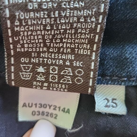 7 For All Mankind "A Pocket" Flare Leg Dark Blue Wash 90% Cotton Jeans, 25 - Picture 11 of 11